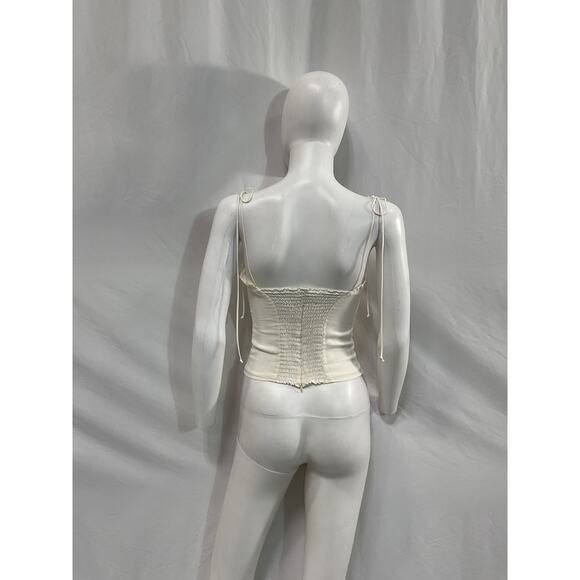 Reformation 'Novena' White Viscose Top Size 0 - Picture 2 of 4